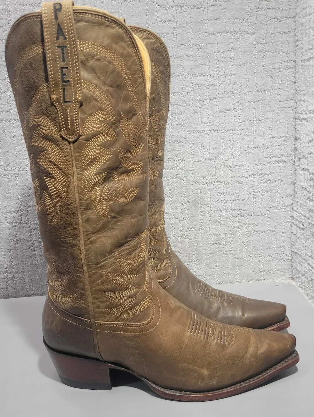Tecovas The Annie Women's Size US 9B Cafe Goat Cowgirl 14" Boots - Picture 3 of 12